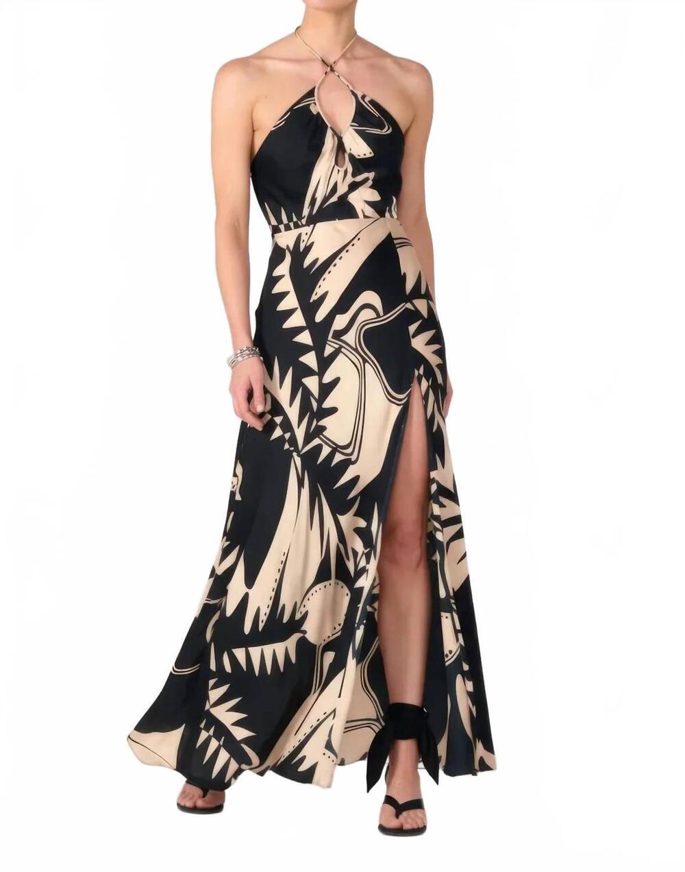 NEW POUPETTE ST BARTH stella long dress in black oasis